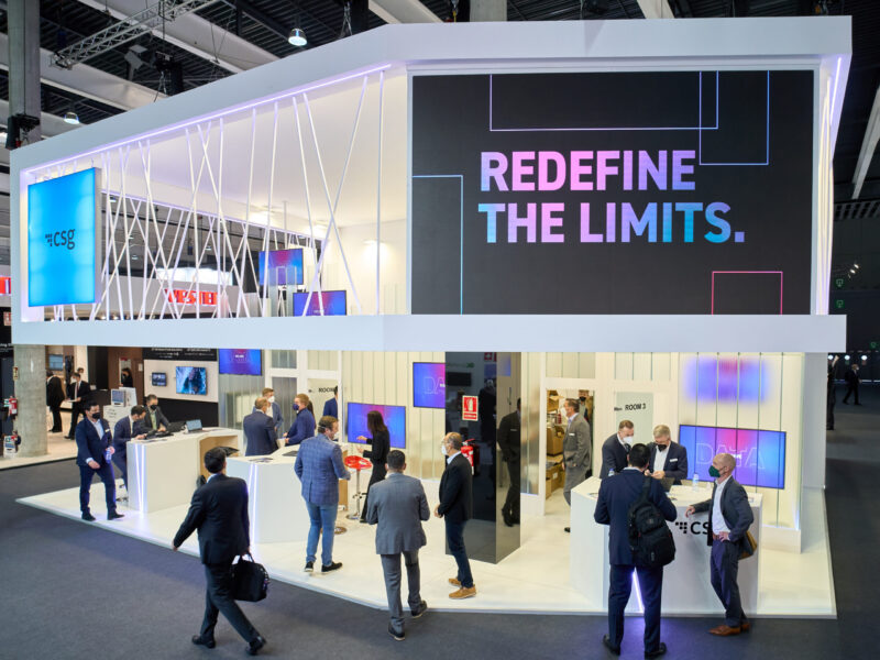 Diseño de Stand de feria de CSG en Mobile World Congress 2022